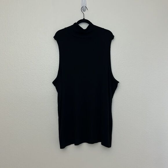 Torrid Ribbed Turtleneck Tank Top Womens Size 6X Black Sleeveless Stretch Fitted - Picture 9 of 12
